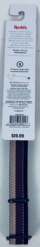 Reddy Burgundy Stripe Reflective Dog Collar, L / XL 16-26” 41-66 cm - Picture 2 of 2