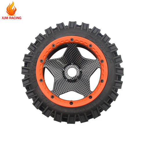 Rear Wheel Tire 2pcs All Terrain for 1/5 HPI RV KM Baja 5B 2.0 - Picture 5 of 10