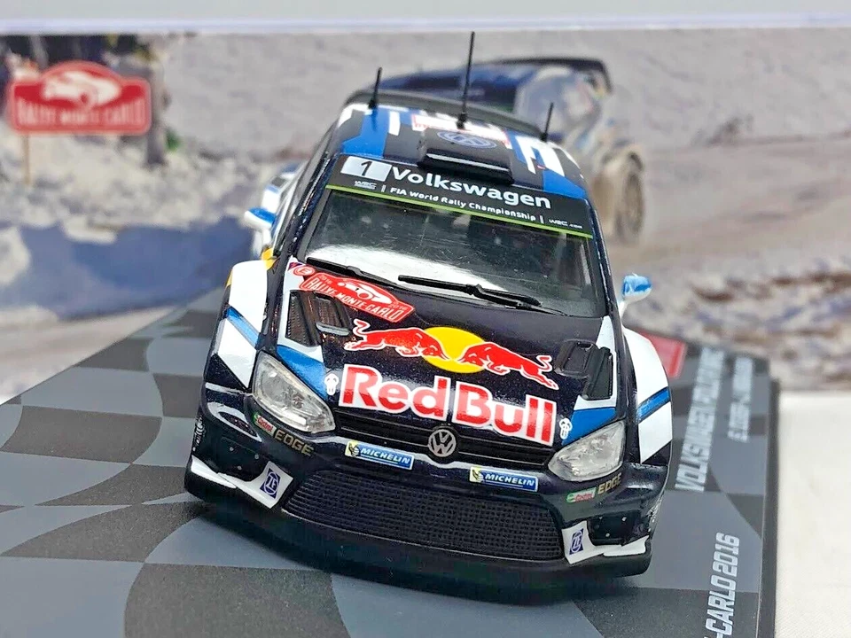 #1 VW Volkswagen Polo R WRC Ogier Rally Monte Carlo 2016 1/43 Diecast Car IXO - Image 2 of 4