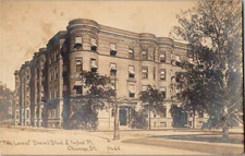 RPPC The Lexerd, Drexel Blvd and 42nd Place Chicago IL c1908 Postcard S40