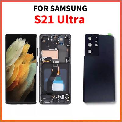 For Samsung Galaxy S21 Ultra LCD Display Touch Screen / Battery Rear Cover lot