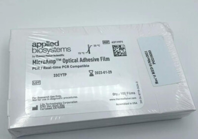 New Applied Biosystems MicroAmp Optical Adhesive Film, Pack of 100,  4311971