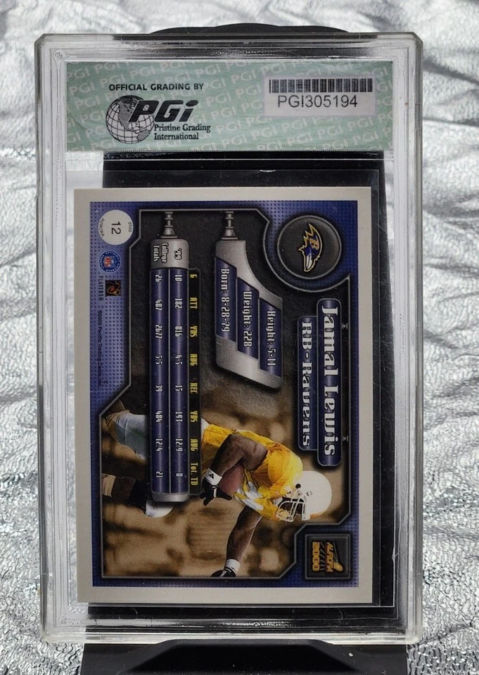 #12 2000 Aurora Jamal Lewis PGi 10 GEM MT Rookie - Image 2 of 2