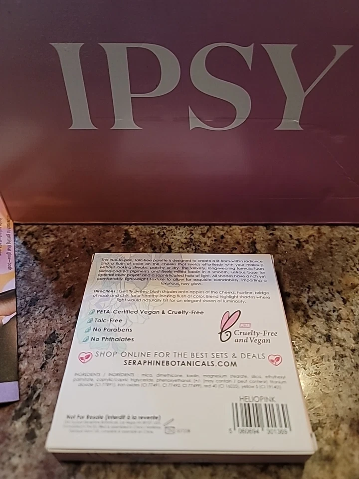 Seraphine Botanicals Geranium + Glow Blush & Highlight Palette BNIB - Image 3 of 3