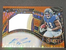 Devin Duvernay 2020 Panini Select Autograph Patch Rookie (03/25) Ravens Jersey