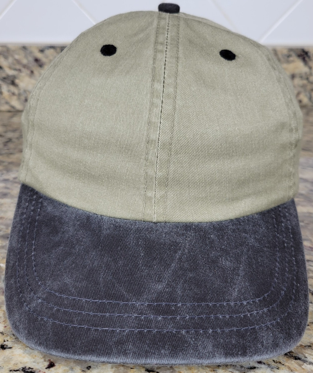 KP Brand Buckback Baseball Cap Hat No brand Light Olive with Black Bill