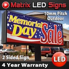LED Sign Outdoor Full Color Double Sided LED Programmable Message Digital Sign