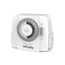 Indoor Mechanical Light Timer, 3 Prong Plug in Timer Switch, 2 Grounded Outlets