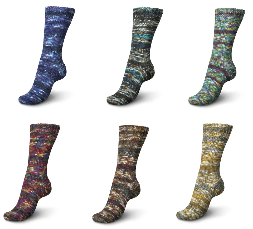 150g Sockenwolle 8-fädig ( REGIA ) COLORITO COLOR 8-fach (59,67€/kg)