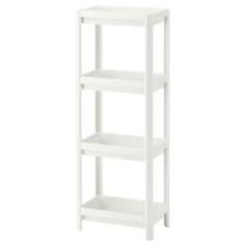 IKEA Plastic Shelving Unit 4 Tier Heavy Duty Garage Storage Rack Home Organizer