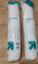 2 pk Makeup Remover Exfoliating 100 Cotton Rounds - Cosmetic Pads Soft  Strong