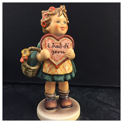 Hummel Hum 387 Valentine I hab di gern Herz  Porzellan Hummelfigur Göbel Figur