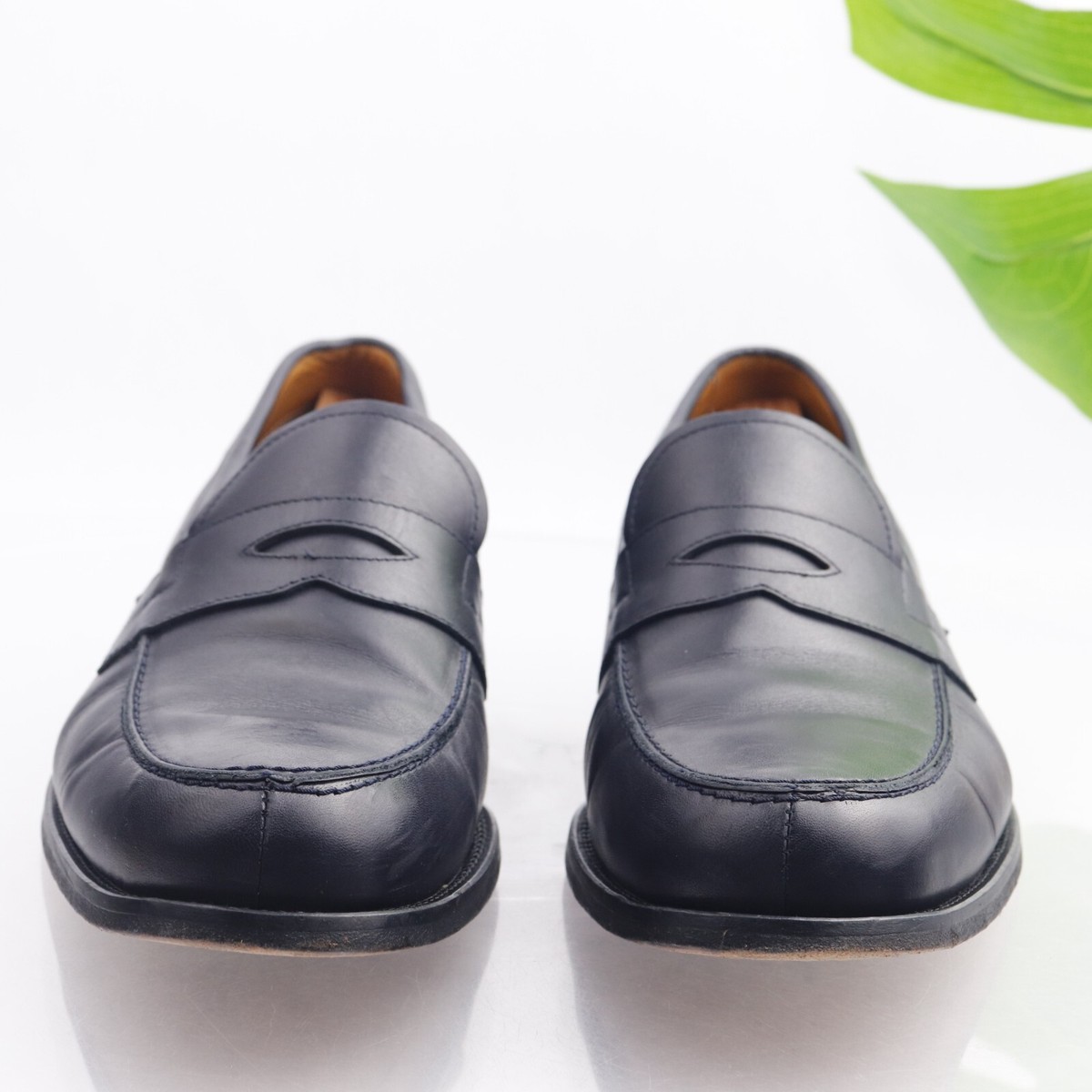 Vince Camuto Mens Penny Loafer Size 13 Navy Blue Leather  display picture 3