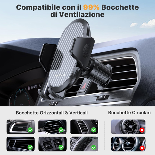 Miracase Porta Cellulare Auto Con La Nuova Clip Di Aggancio in Metallo, Supporto - Afbeelding 6 van 12
