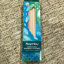 Bamboo Straws Compostable - 24 Disposable Straws - Certified Organic By LETIS