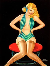 Beautiful Woman Knees Together 8.5x11" Photo Print Peter Driben Pinup Fine Art