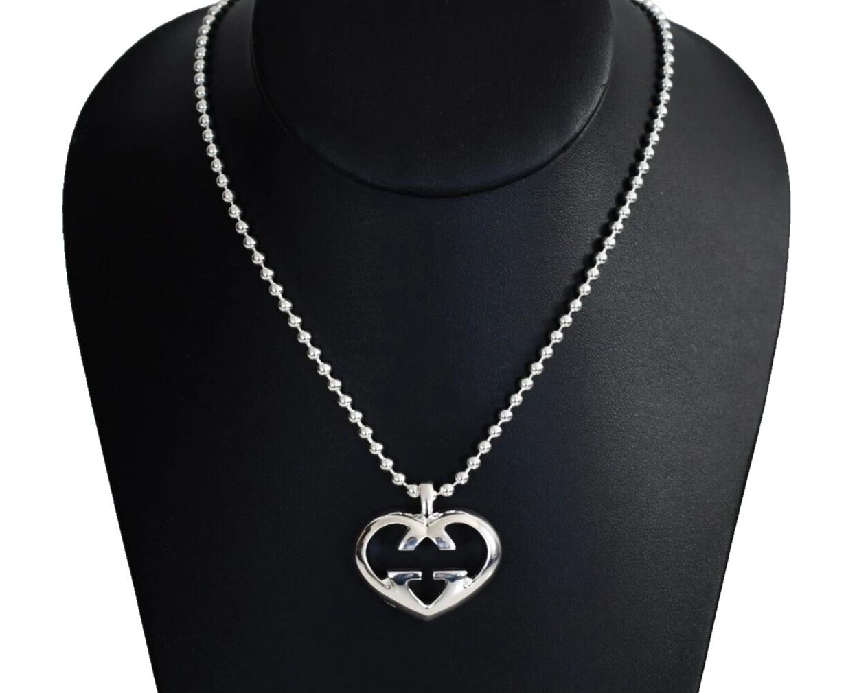 ️NUOVA Collana con Ciondolo ARGENTO STERLING 925 ORIGINALE GUCCI LOVE BRITT INTERLOCKING G