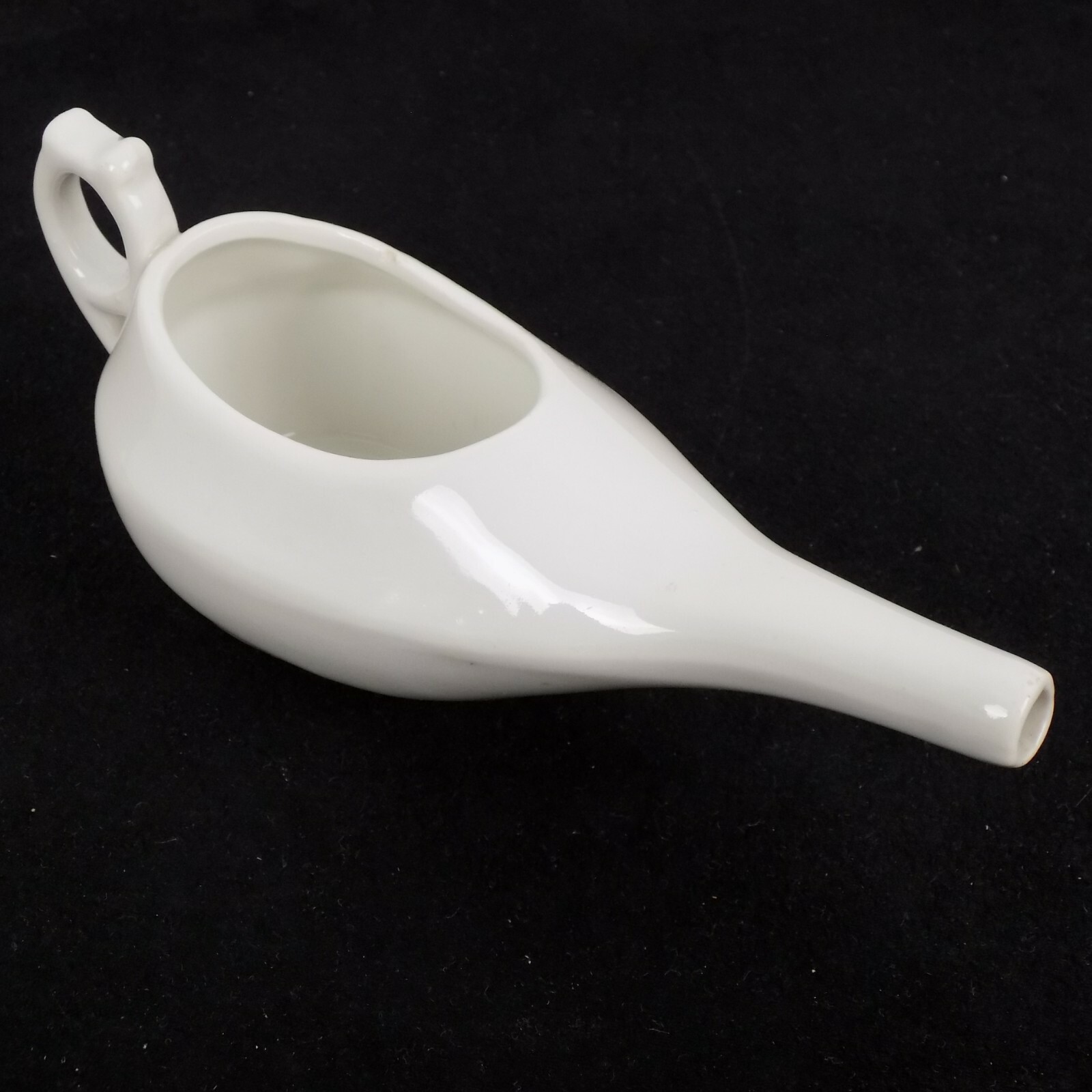 VINTAGE White Porcelain Pap Boat Infant Invalid Feeder