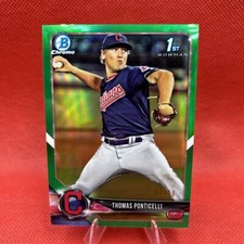 2018 Bowman Draft Chrome Green Refractor 37/99 Thomas Ponticelli #BDC-42