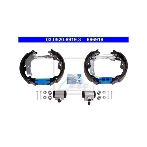 ATE Bremsbackensatz Trommelbremse 03013701672 - Für Opel Modelle