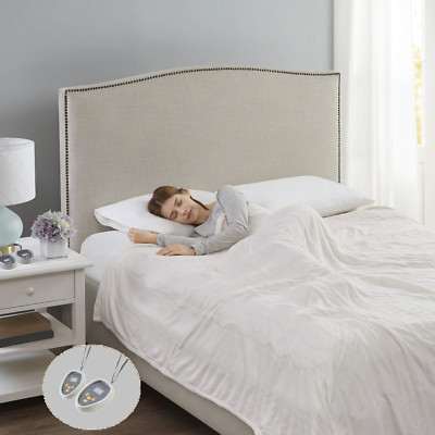 Luxurious Ivory Electric Blanket, Ultra Soft, Fast Heating, 20 Heat Settings