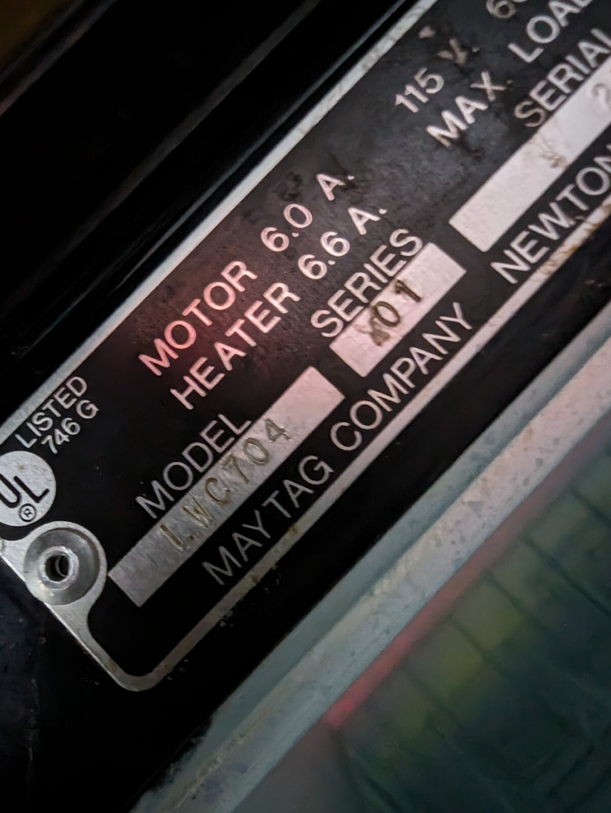 Vintage MAYTAG White 3 Cycle Portable Roll Around Dishwasher LWC704