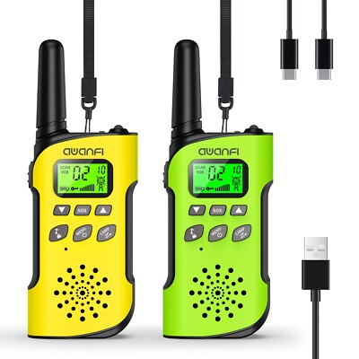 AWANFI Rechargeable Two Way Radio Long Range Walkie Talkie Toy for Kids & Adults