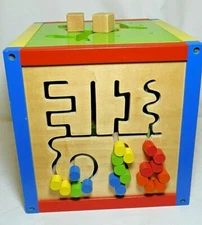 Toddler Activity Cube/Sensory Block, Multiple Activities, Sounds, Colors, Coordi