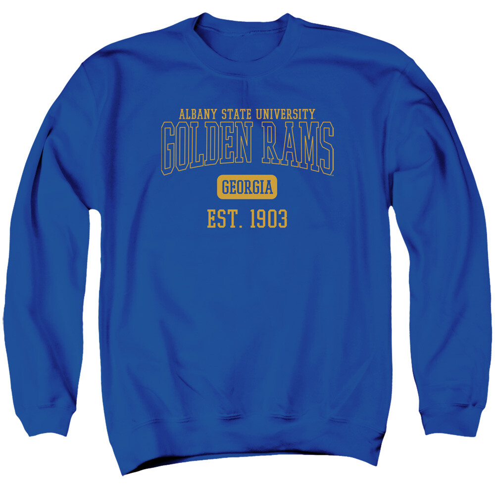 Albany State University Adult Crewneck Sweatshirt Date, Royal Blue,  S-3XL