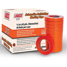 Orange Automotive Refinishing Masking Tape, Autobody Painters Tape, 0.75 In. X 6