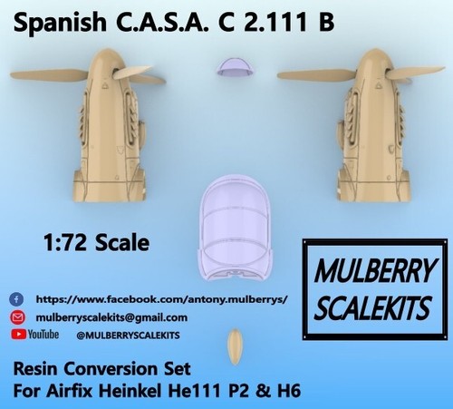 1/72 CASA C 2.111 CONVERSION SET FOR AIRFIX HEINKEL He111 MULBERRY SCALE KITS - Imagen 5 de 9