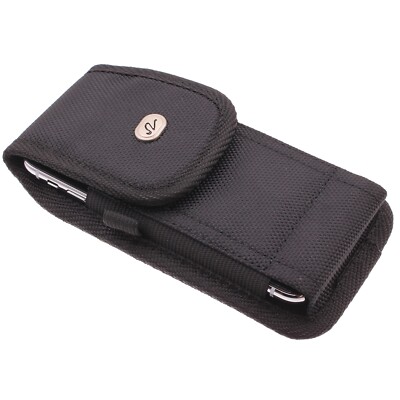 Case Belt Clip Rugged Holster Canvas Cover Pouch Carry for Smartphones