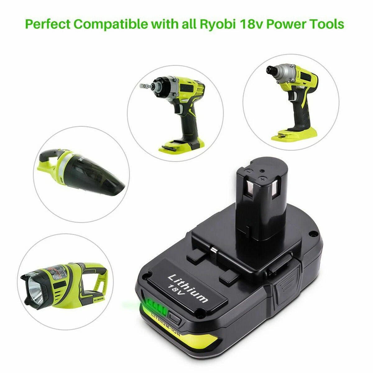 2x RB18L25 For Ryobi 18V 2.5Ah Li ion Battery One Plus P107 P108