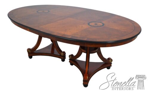 L60485EC: Neoclassical Inlaid Mahogany Dining Room Table - Picture 1 of 12