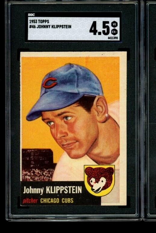 1953 Topps #46 Johnny Klippstein just graded SGC 4.5