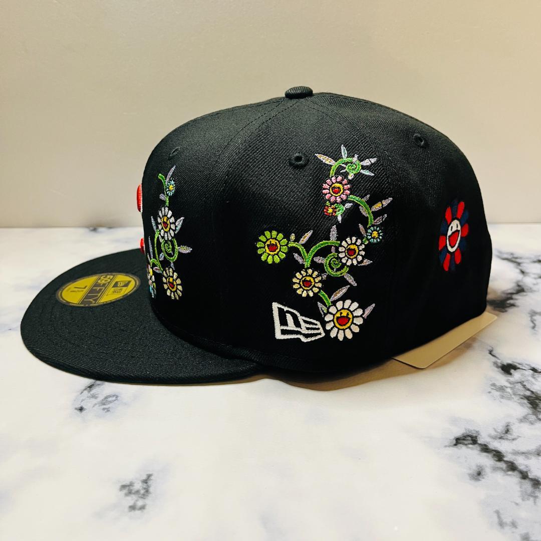 【新品】 MLB 村上隆 New Era 59FIFTY 黒 カブス 7 3/8 Takashi Murakami x MLB Tokyo Series New Era 59Fifty Cubs Hat