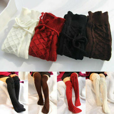 Women's Warm Knitting Crochet Over knee Long Boot Thigh-High Socks for Winter