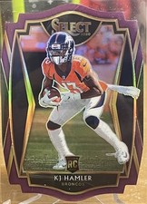KJ Hamler 2020 Select Club Level - RC #167 Purple Die-Cut Broncos Bills PSU