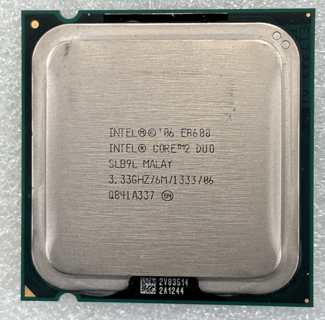 Intel Core 2 Duo E8600 SLB9L LGA775 3.33GHz Wolfdale Dual Core ...