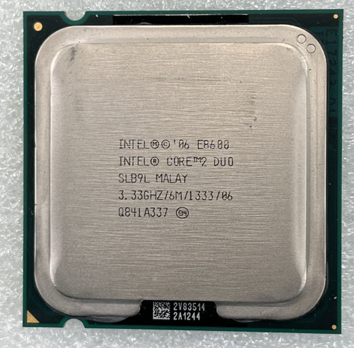 Intel Core 2 Duo E8600 SLB9L LGA775 3.33GHz Wolfdale Dual Core Processor 65W