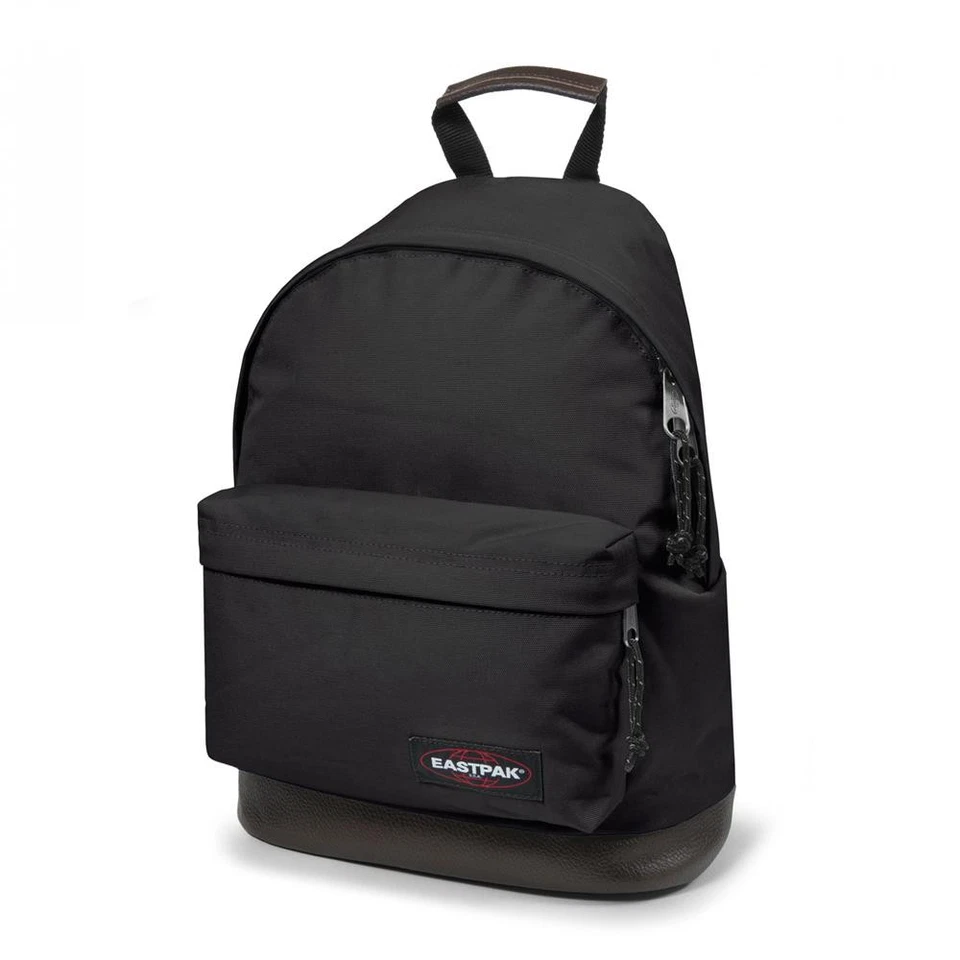 Eastpak Rucksack WYOMING Black 24L Leder-Unterseite Schule Büro Freizeit Schwarz - Bild 4 von 4