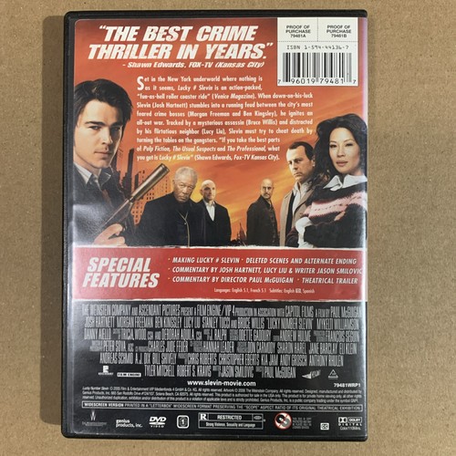 Lucky Number Slevin (DVD, 2006) Bruce Willis Lucy Liu Morgan Freeman Action - Imagen 2 de 5