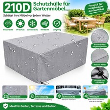 Abdeckplane Gartenm&ouml;bel Abdeckung wasserdicht winterfest Schutzh&uuml;lle GARTENTISCH