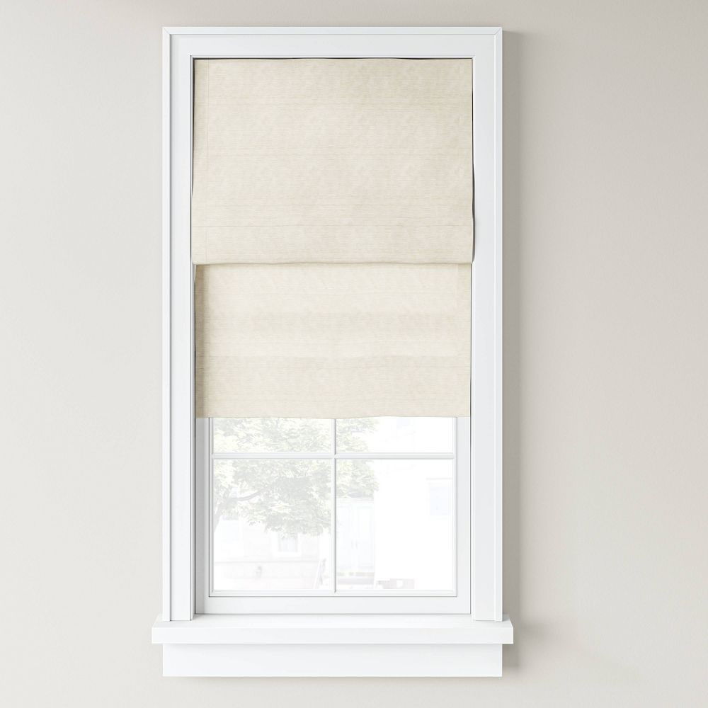 1шт 23x64 Светофильтрующая беспроводная джутовая римская штора для окон светло-оранжевого цвета 4890₽