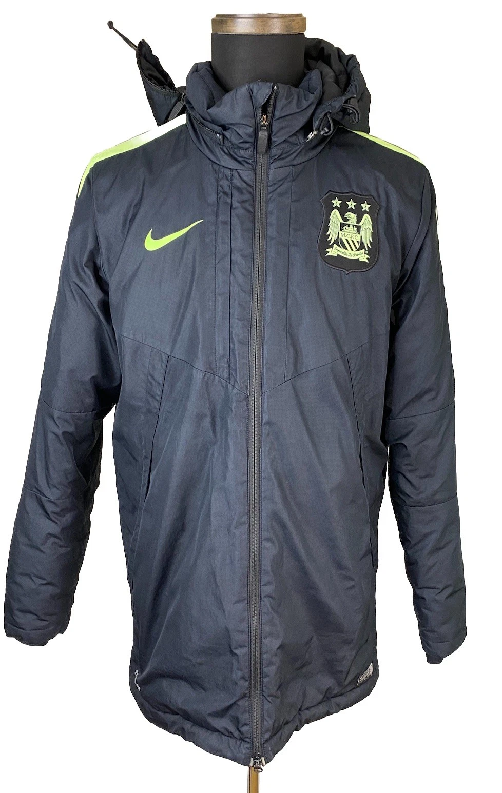 Nike Manchester City MCFC Quilted Storm-Fit Hooded Parka Jacket Mens Medium