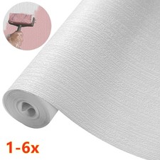 White Paintable Wallpaper Heavyweight Embossed Non-Woven Thick Texture Wallpaper