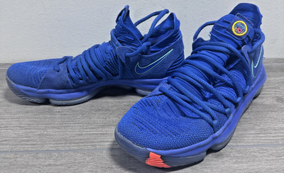 Size 10.5 - Nike KD 10 X City Edition Racer Blue Warriors 897815-402 ULTRA RARE