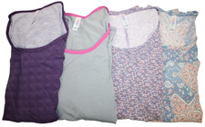 LuLaRoe Women's Tops Set of 4 Blouses Shirts Small Purple Gray Blue Pink EUC