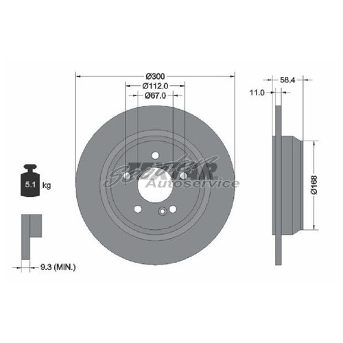 2X TEXTAR BREMSSCHEIBEN 258mm VOLL HINTEN PASSEND FÜR SAAB 900 9000