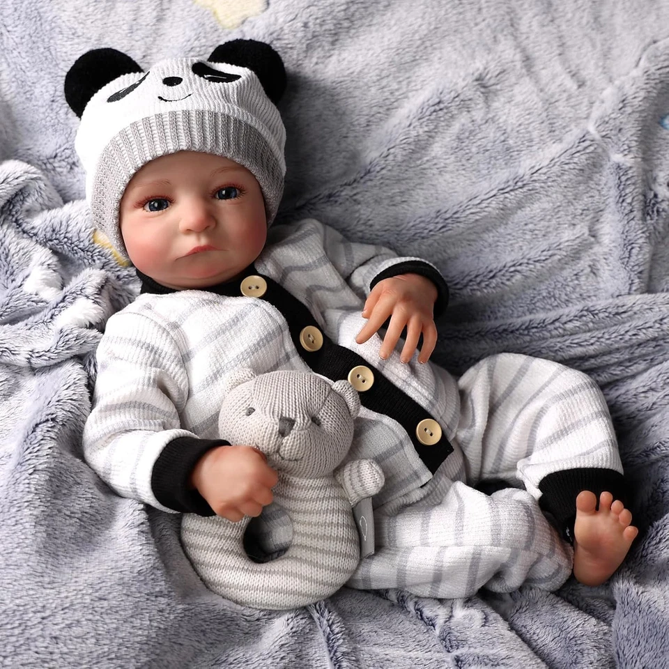 Reborn Boys Dolls 20 Pollici Aiden Realistic Baby Doll Bambola Realistica Baby D - Immagine 3 di 4